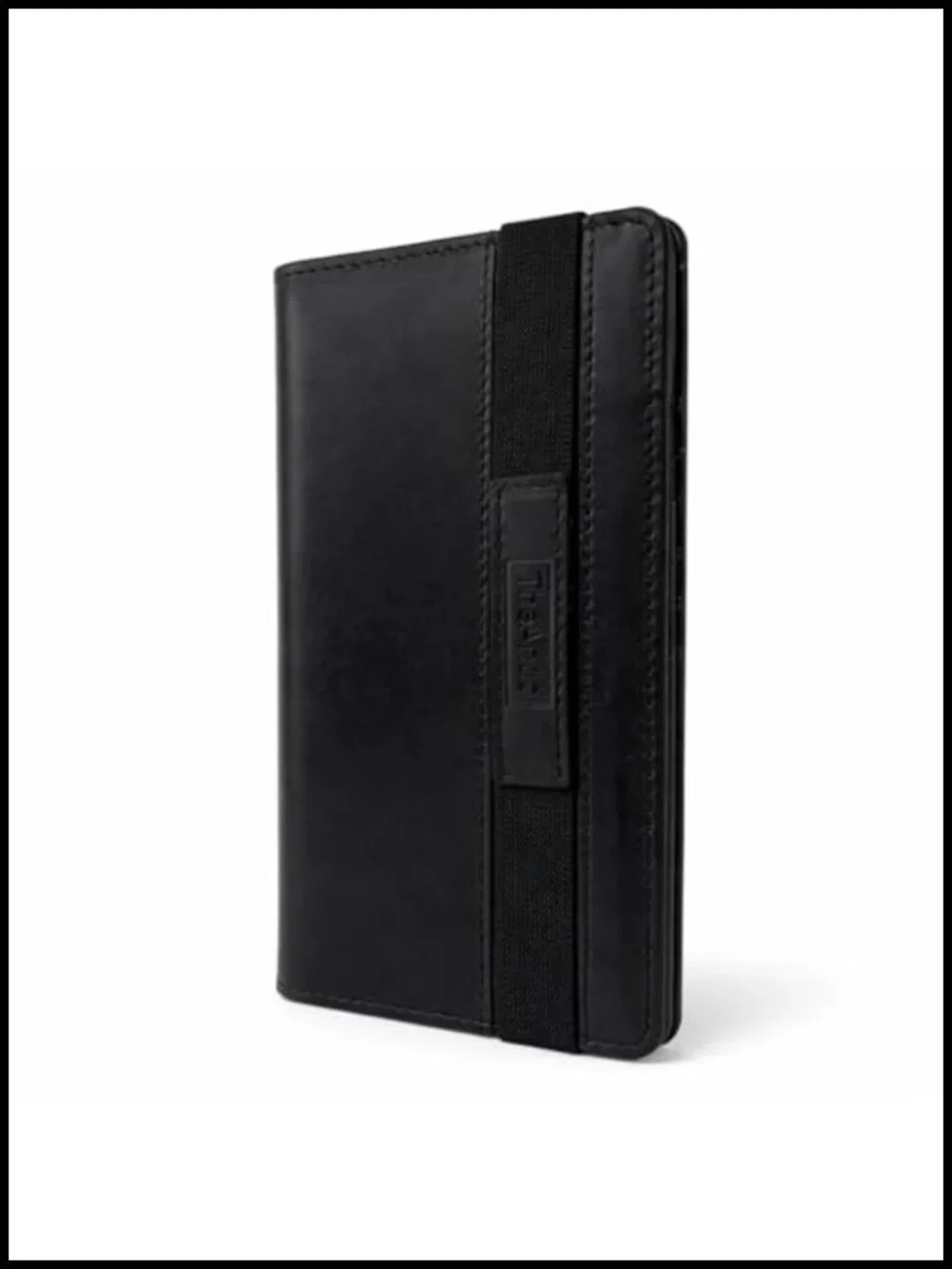 Genuine Leather Passport Holder Wallet with Card Slots, ID Window & Zipper
